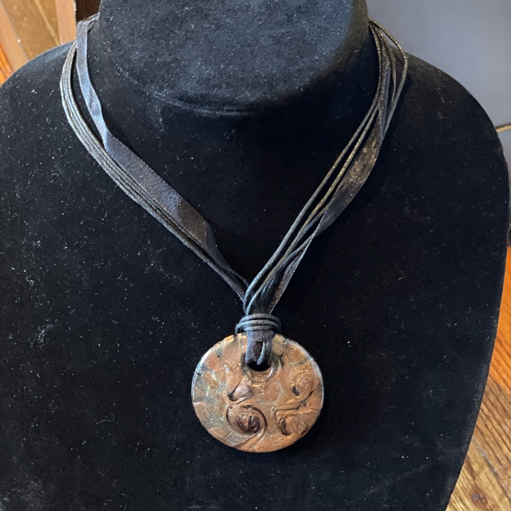 Art glass pendant Necklace